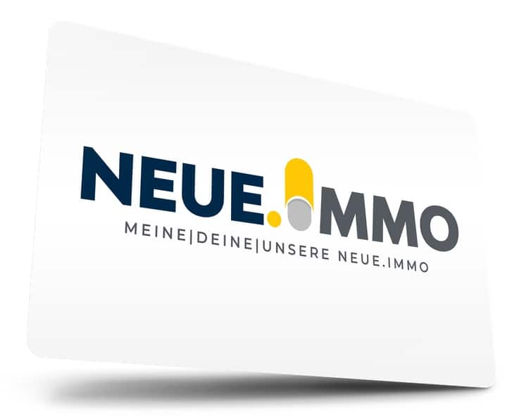 Sie sehen die Visitenkarte von www.neue.immo